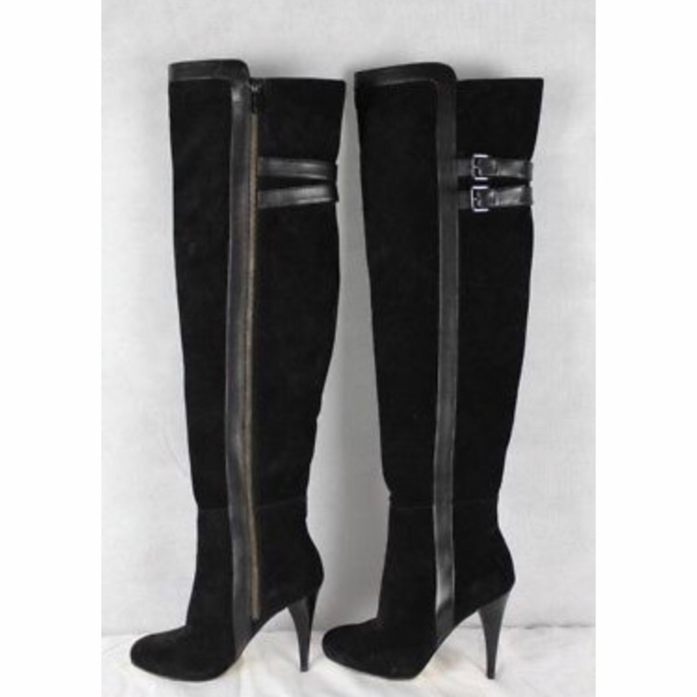 MK Delaney black over knee boots